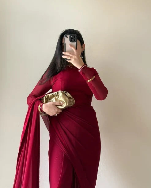 Meher Lace Work Saree
