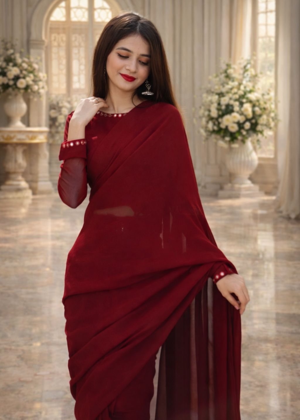 stitched saree