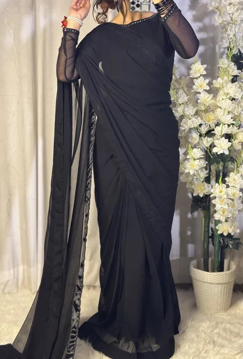 Meher Lace Work Saree