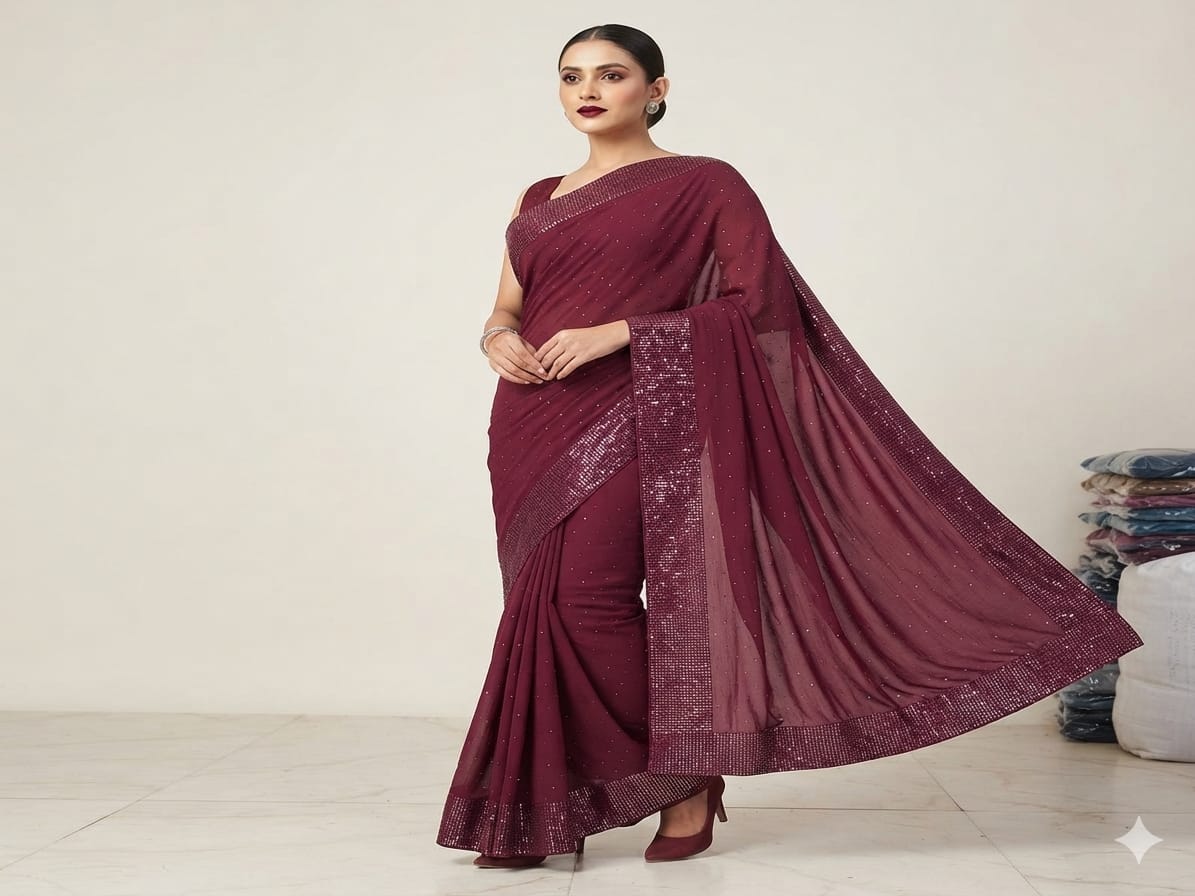 Heritage Glow Lava Silk Saree